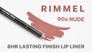 RIMMEL 8HR Lasting Finish Lip Liner 760 90s Nude [upl. by Acirne910]