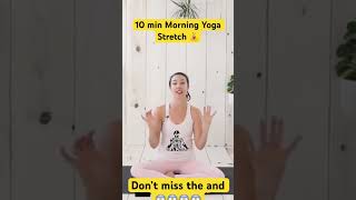 10 min Morning Yoga Stretch🧘‍♀️ 10minyoga yogawithkassandra morningyoga [upl. by Healey]