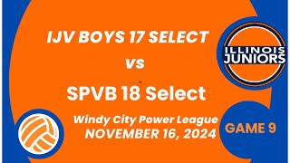 IJV Boys 17 Select vs SPVB 18 Select Windy City Boys Power League [upl. by Ennailuj375]