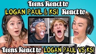 Teens React to Logan Paul amp KSI React to Teens React to Logan Paul vs KSI Boxing Match [upl. by Happy579]