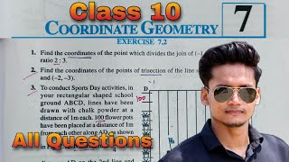 Class 10 Ex72 Q1 to Q10 Coordinate Geometry Chapter 7 maths NCERT NEW Syllabus CBSE Rajmith [upl. by Aikimat2]