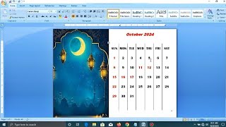 How to Make a Table Calendar in Microsoft word  Microsoft word [upl. by Summers581]