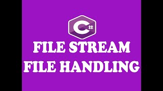 PART1  FILE STREAM CLASS  FILE HANDLING IN C  URDU  HINDI [upl. by Dewhirst]