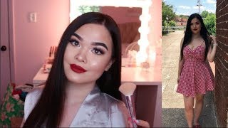 ASMR birthday grwm makeup hair amp outfit  close up whispering amp triggers [upl. by Ecnerwaled]