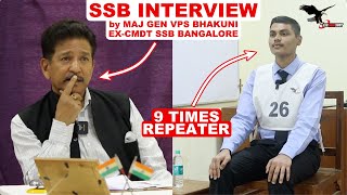 Live SSB Interview  Complete Personal Interview and Feedback by Maj Gen VPS Bhakuni [upl. by Hanson]