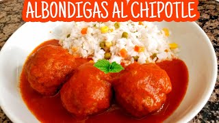 Albondigas al chipotle Receta riquisima😋 [upl. by Lleznov999]