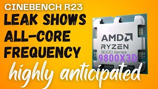 AMD Ryzen 7 9800X3D Cinebench R23 leak shows all core frequency pcbuild gamingpc gaming [upl. by Acinoed]