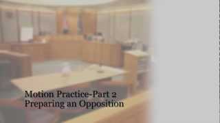 Motions Part 2 How to file an opposition to a motion [upl. by Oicirtap140]