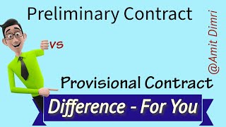 Difference Between Preliminary Contract and Provisional Contract companylaw soldu graduation [upl. by Bullion40]