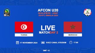 U20 AFCON 2025 Qualifiers  UNAF  TUNISIA VS MOROCCO [upl. by Akelam525]