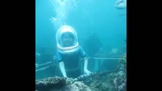 Sea walker at tanjung benoa Bali  Bali tour adventure [upl. by Azer]