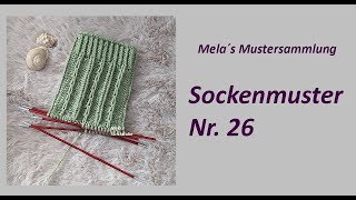 Sockenmuster Nr 26  Muster in Runden stricken [upl. by Rann]