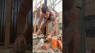 Bricklaying with the worst bricks 🧱 boral bricks halfbrick shorts shortsfeed shortvideo [upl. by Finnigan]