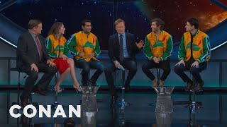 The Cast Of quotSilicon Valleyquot Rocks Pied Piper Jackets  CONAN on TBS [upl. by Haveman]