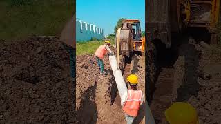 Full process to sewerage network laying [upl. by Lilahk]