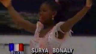 Surya Bonaly 1993 European Championship long program CBC television coverage 3rd consecutive gold [upl. by Wiedmann]