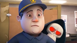 Funny Animated Cartoon  Spookiz Skeleton Teacher Meets the Janitor 스푸키즈  Cartoon for Children [upl. by Coe964]