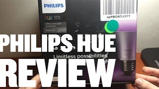 PHILIPS HUE REVIEW BEST SMART LIGHT BULB White and Color Ambiance Starter Kit [upl. by Crandell769]