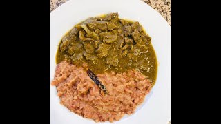 CARNE CON CHILE amp REFRIED BEANS MEXICAN GREEN CHILY [upl. by Marolda]