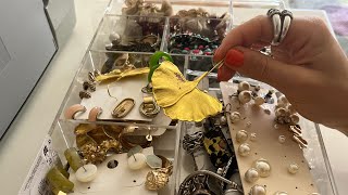 ASMR rummaging earrings and rings  no talking unintentional [upl. by Goldfinch]