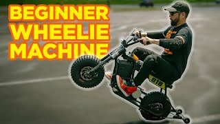 Wheelie School Learn with the EBOX Dragster Mini Bike  Wheelie Bar [upl. by Locin934]