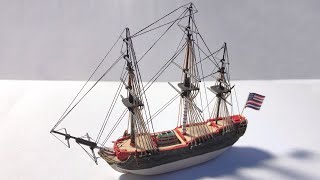 USS Bonhomme Richard 1779 Miniature Scratch Build [upl. by Pia]