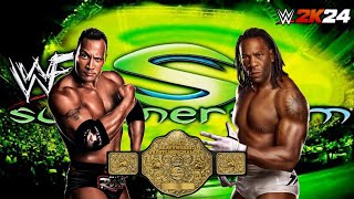 THE ROCK VS BOOKER TWCW WORLD HEAVYWEIGHT CHAMPIONSHIP SUMMER SLAM 2001 WWE 2K24wwe2k24 wrestling [upl. by Burtis725]