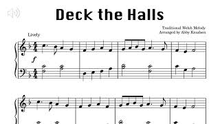 Deck the Halls  Easy Christmas Piano Sheet Music [upl. by Htebzile]