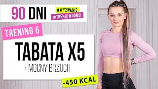 Wyzwanie 90 DNI  TRENING 6 Tabata  Mocny Brzuch  Monika Kołakowska [upl. by Eillor]