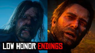 Arthur Morgan’s Low Honor Endings Help John or Face Doom in RDR2 [upl. by Arocahs]