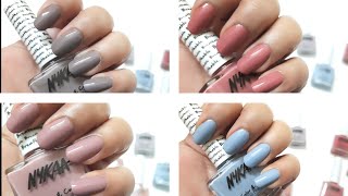 NYKAA BREATHABLE NAIL POLISH PART 2 PASTEL COLLECTION SWATCHES [upl. by Marita]