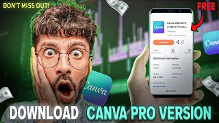 How to Get Canva Pro For Free  Canva Mod Apk  Download Canva Pro  Canva pro kaise download kare [upl. by Adaval]