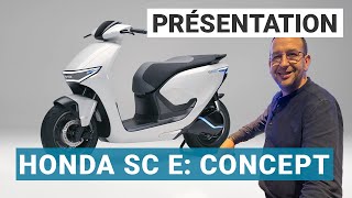 ECIMA 2023  Honda SC e Concept un scooter 125 électrique qui nous a frustré [upl. by Ahsyt970]