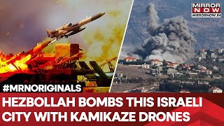 Hezbollah Rains Missiles In Israels Haifa  Kamikaze Drones Rain Hell On Israeli Streets  Watch [upl. by Greeson]