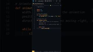 ASCII Animation in Python python pythonprogramming asmr [upl. by Naujud]