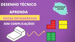 Desenho Técnico  Passo a passo para desenhar vistas ortográficas  Prisma com Rebaixo [upl. by Aynotahs]