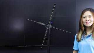 75cm Hologram Fan Use Video with app introduction [upl. by Hammock]