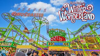 Euro Coaster On Ride in Santa Land at Hyde Park Winter Wonderland Nov 2022 4K [upl. by Vance]