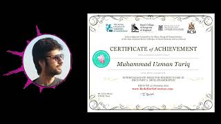 The Highest MRCS Score Among The Four Royal Colleges Dr Uzman Tariq [upl. by Reinald]