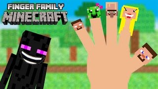 Minecraft Finger Family  Minecraft Nursery Rhyme Song [upl. by Aynosal519]