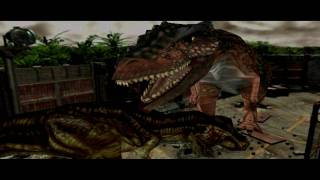 Dino Crisis 2  T Rex Vs Giganotosaurus  1080p [upl. by Einnalem463]