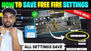 How To Save Settings In Free Fire  Free Fire Setting Save Kaise Kare  How To Save FF Settings [upl. by Xanthus]