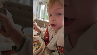 Trying fruit loops and reviewing them funny food fruitloops [upl. by Stedt]