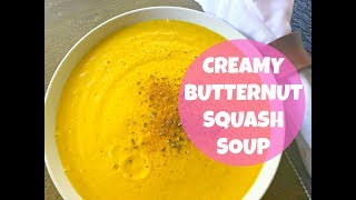 HOW TO MAKE CREAMY BUTTERNUT SQUASH SOUP IN A BLENDER  FIBROID SHRINKING RECIPE [upl. by Immaj]