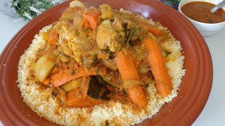 Couscous marocain rapide au poulet un régal [upl. by Nasar]