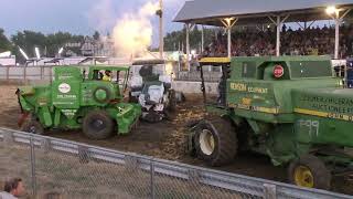 COMBINE DEMO DERBY Feature  Wright County Fair [upl. by Brenn]