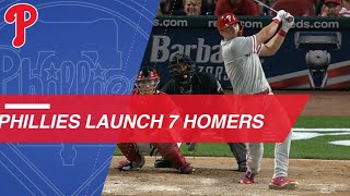 Phillies hit club record 7 Home Runs [upl. by Letty212]