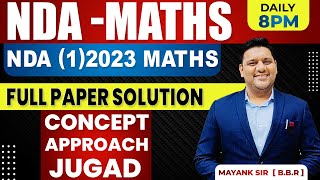 NDA Maths Previous Year Question Paper Solution  NDA Maths Most Important Question Solution [upl. by Horwath]