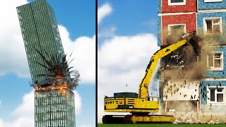 Realistic Building Demolition  Teardown 😱 [upl. by Lamrert]