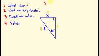 Sin Cos Tan  Basic Trigonometry  Working out unknown sides [upl. by Anada]